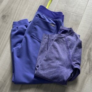 Size XS/SP FIGS Set Blueberry XS Salta Long Sleeve and SP Zamora Joggers